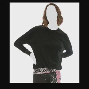 Hardtail velour slouchy drawstring sweatshirt